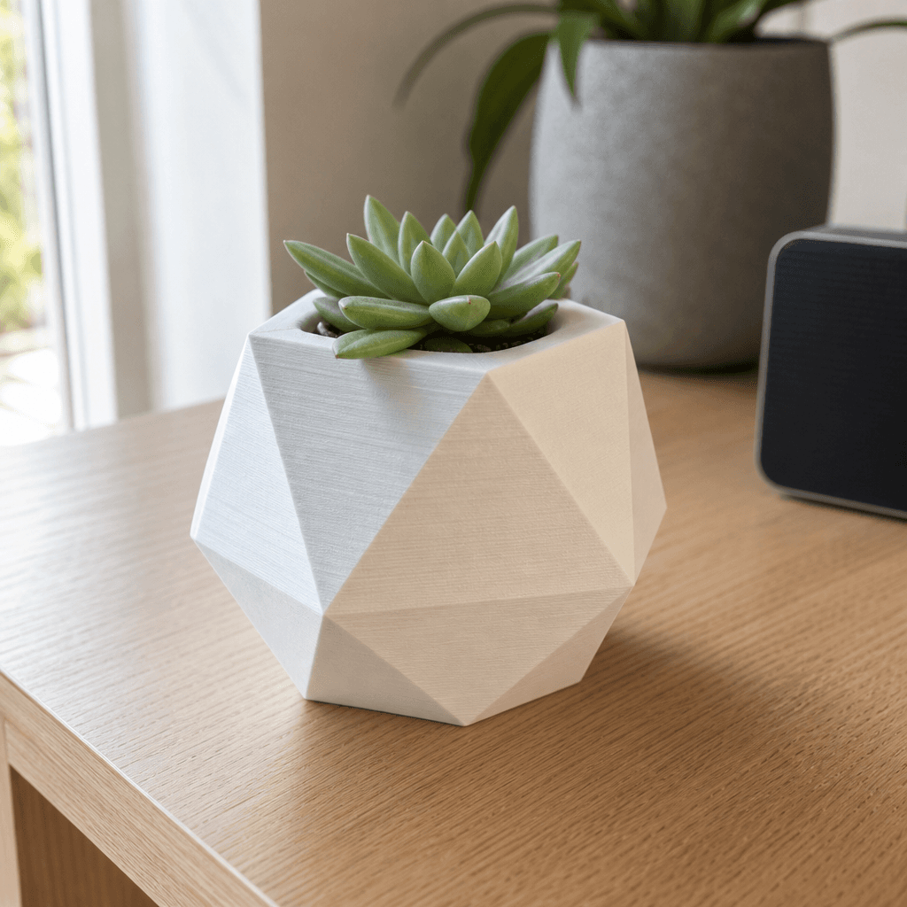 Geometric Desk Planter – Technopreneur 3D Printing